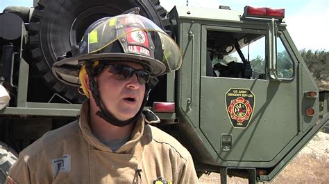 US Army firefighter training